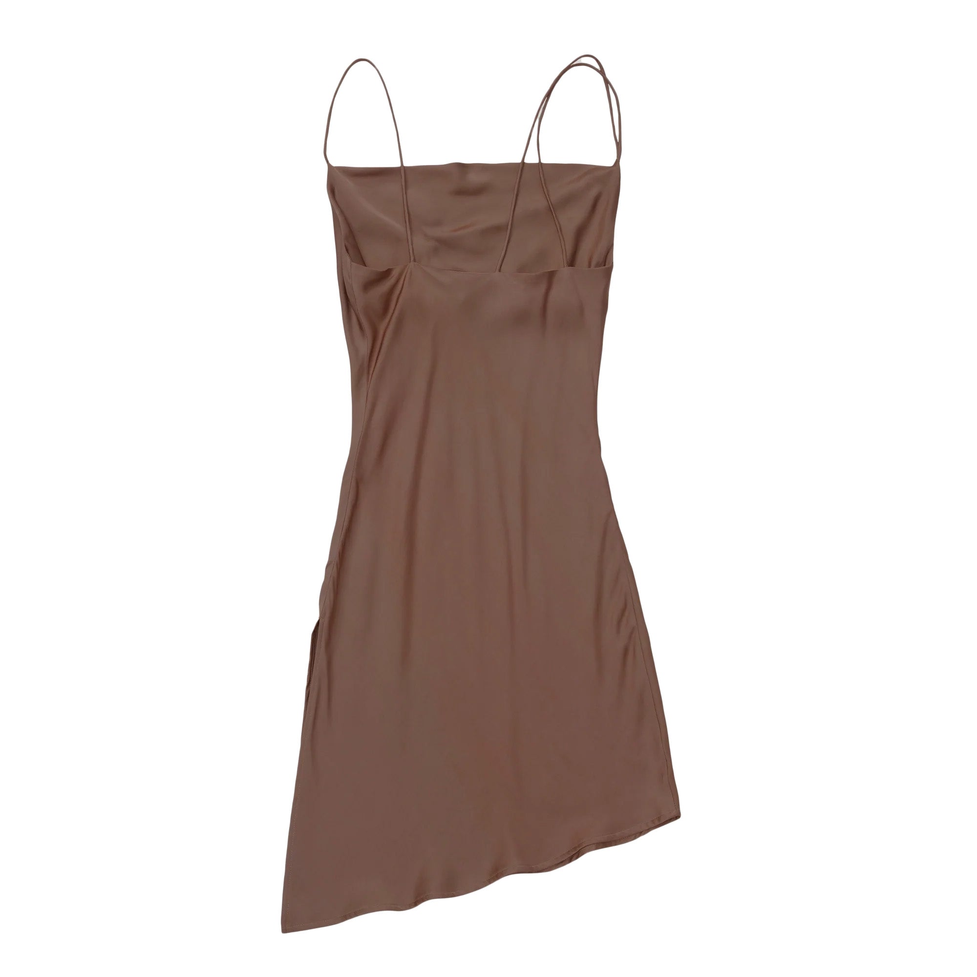 Womens Honor The Gift Silk Slip Dress 'Brown'