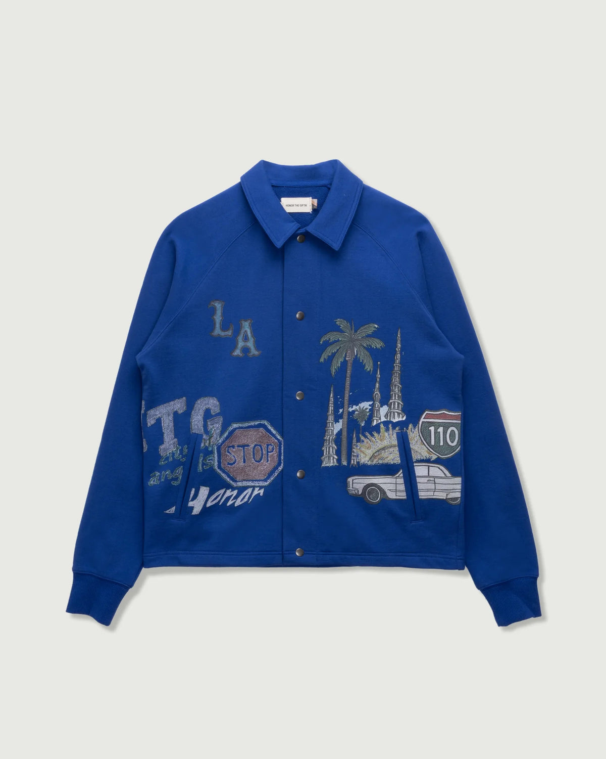 Honor The Gift All Over LA Fleece Coaches Jacket 'Midnight Blue'