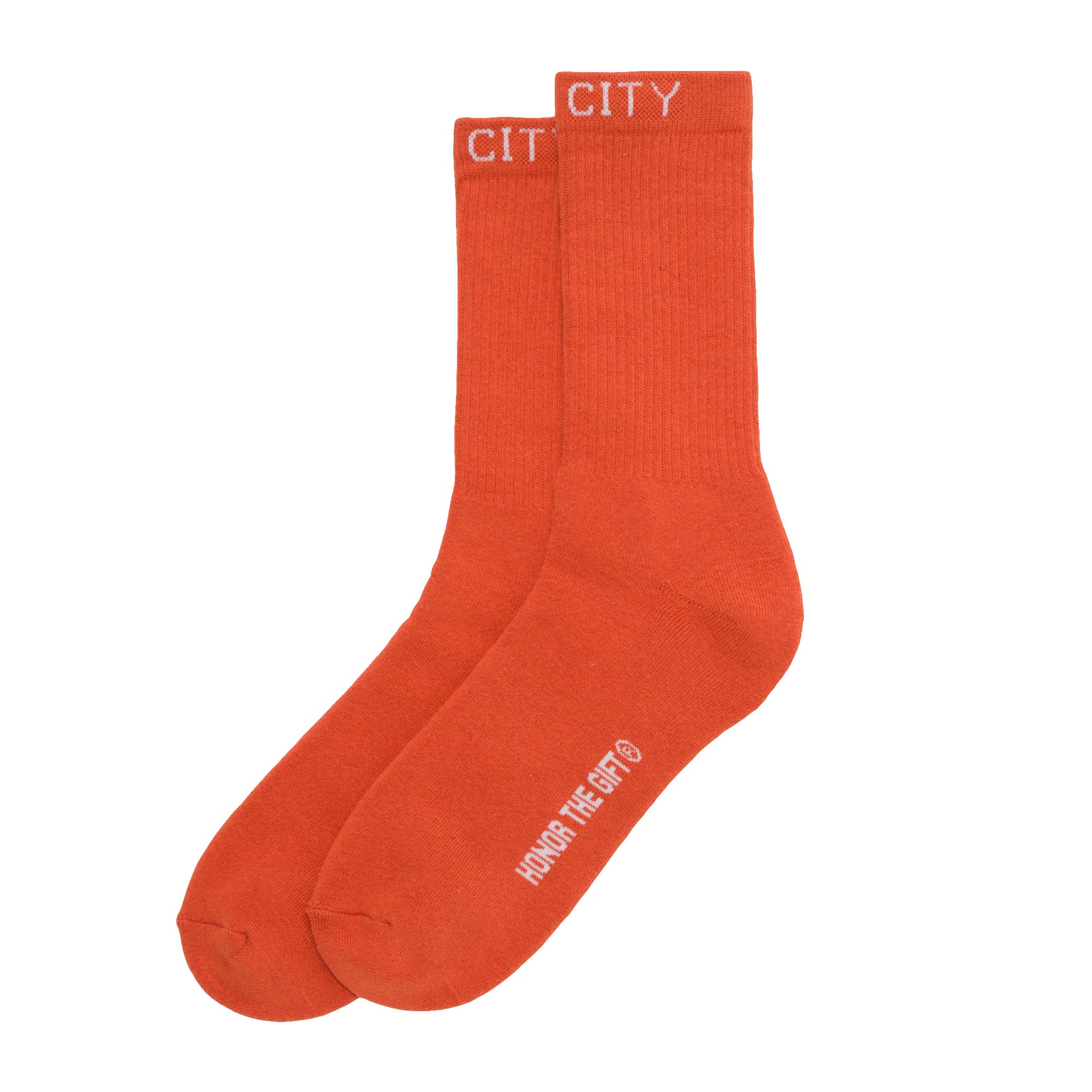 Honor The Gift Inner City Rib Socks 'Orange'