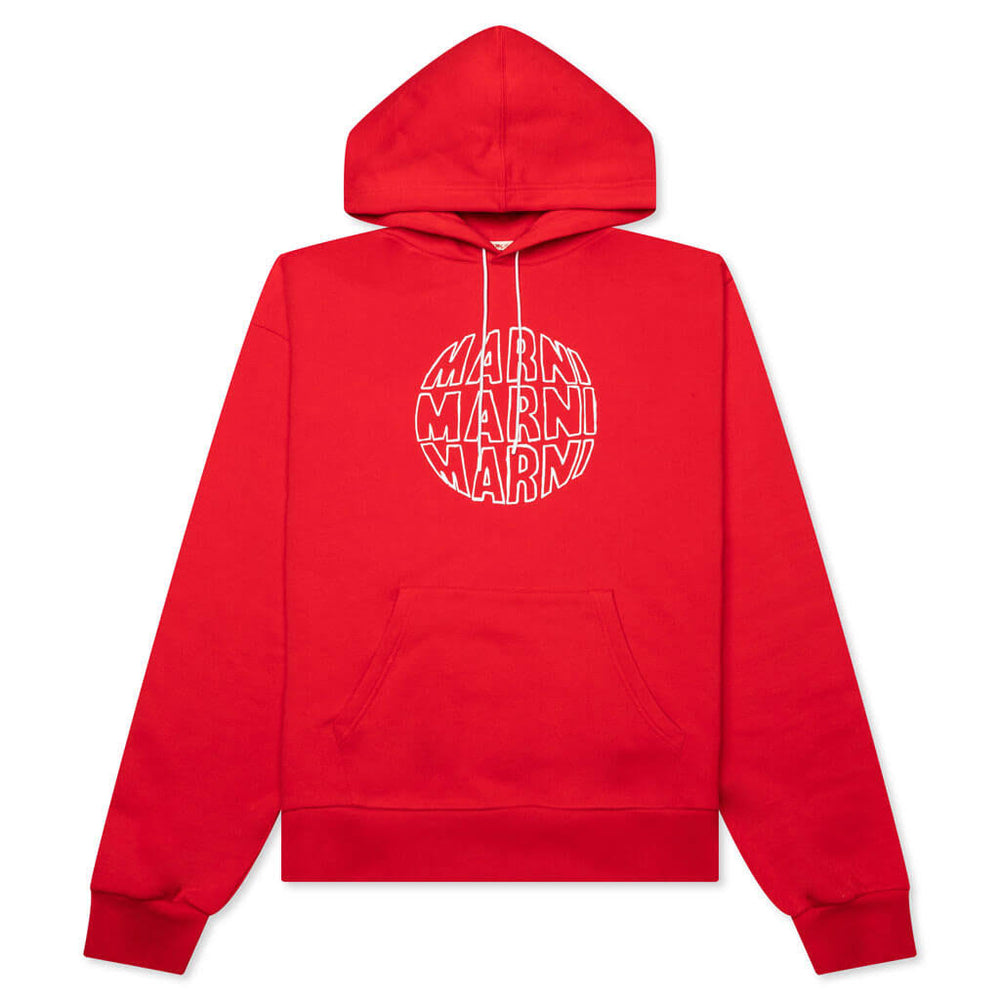 Marni Circular Logo Sweatshirt 'Red' Sole Classics