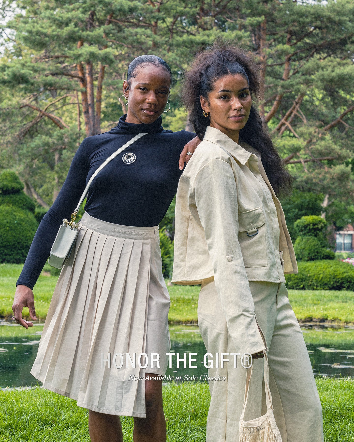 Womens Honor The Gift Pleated Skirt 'Cream'