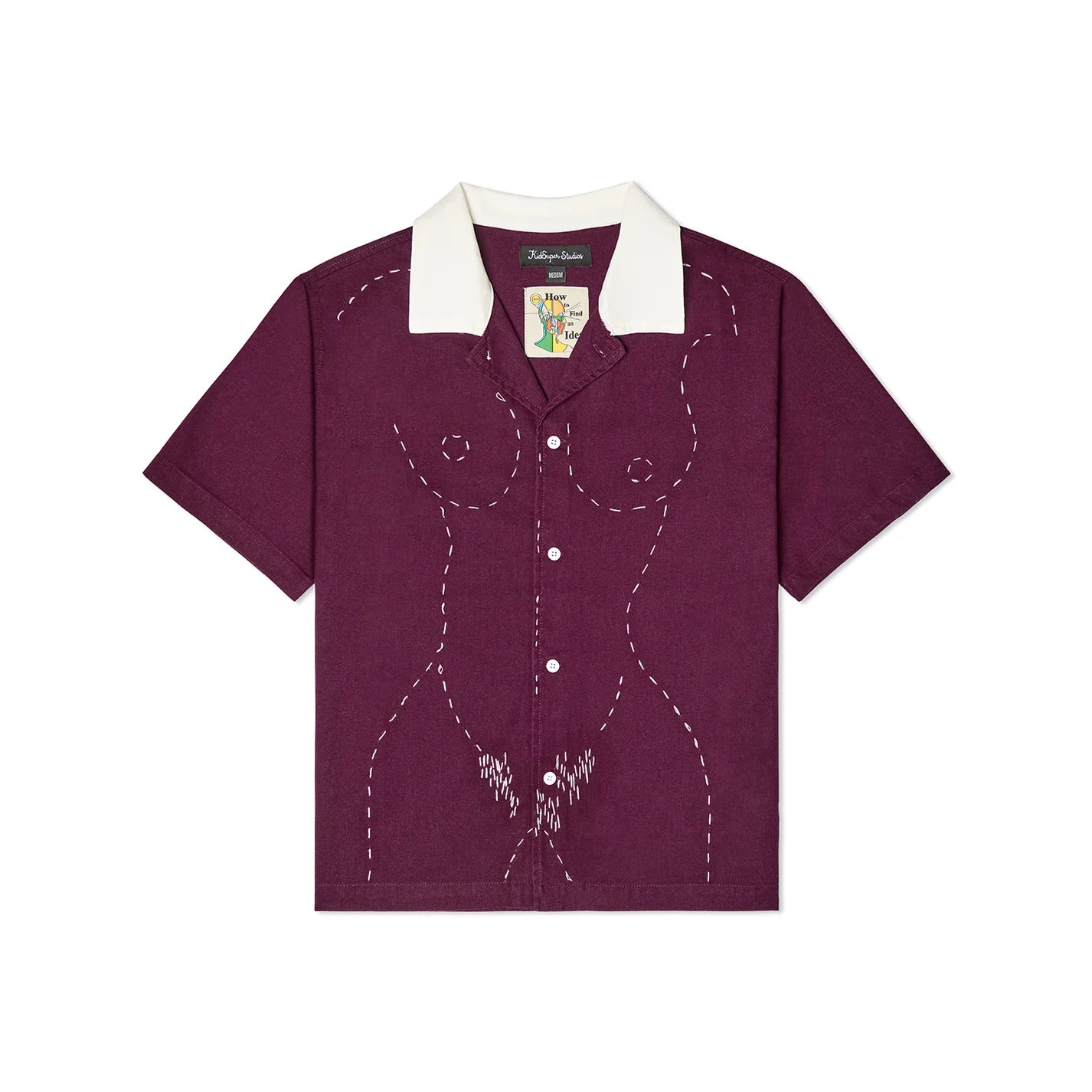 Kidsuper Embroidered Figure Shirt - Wine