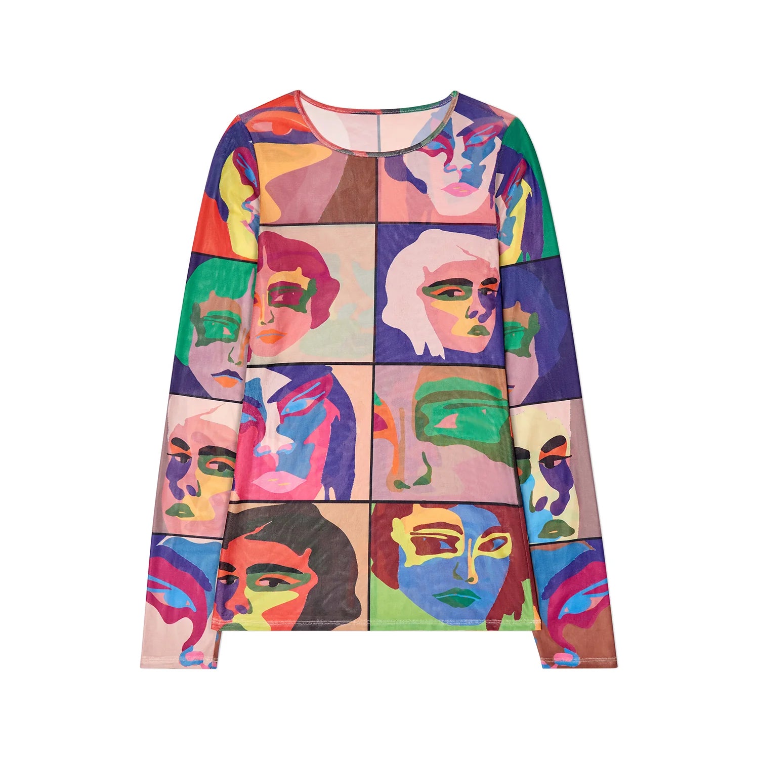 Kidsuper Faces Printed Mesh Shirt - Multi