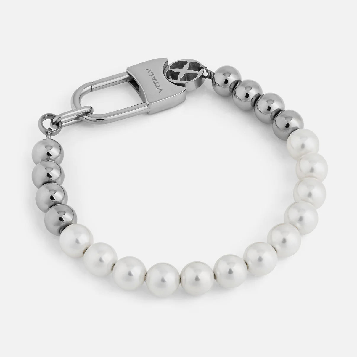 Vitaly Keshi Bracelet 'Stainless Steel/Pearl'