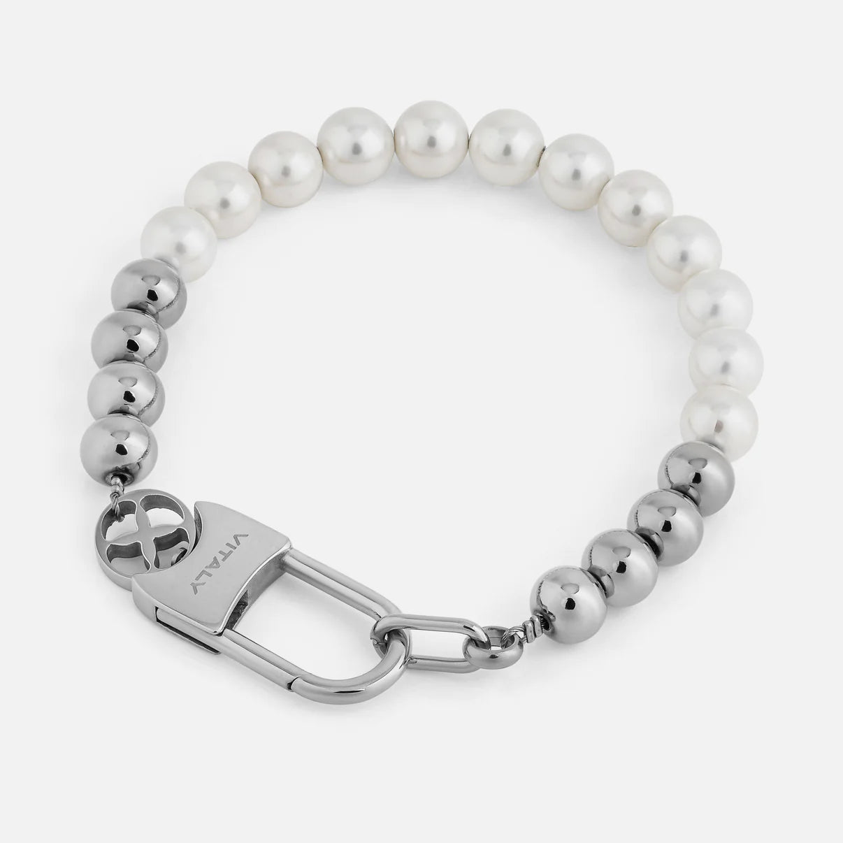 Vitaly Keshi Bracelet 'Stainless Steel/Pearl'