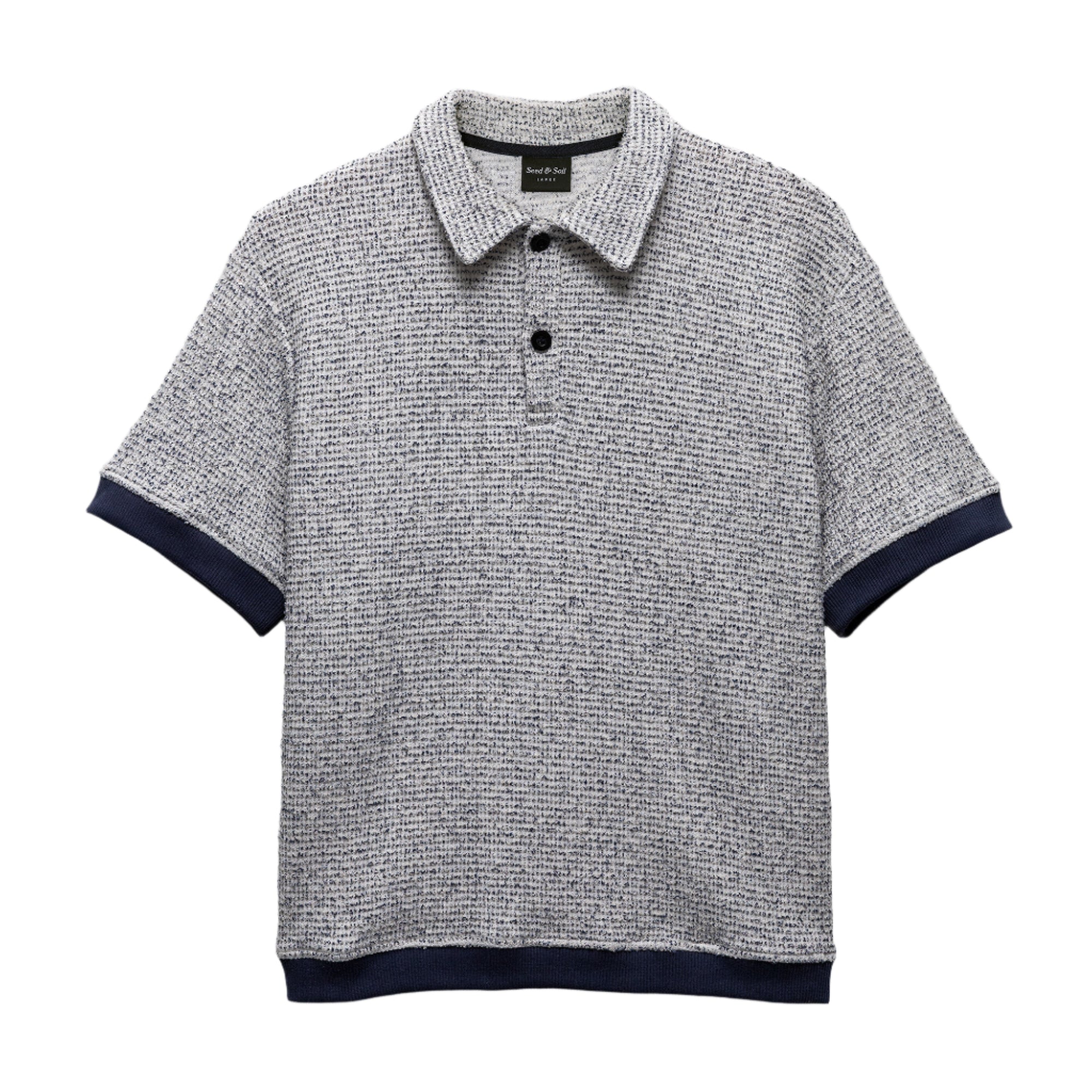 Seed & Soil Seeded Polo 'White/Navy'