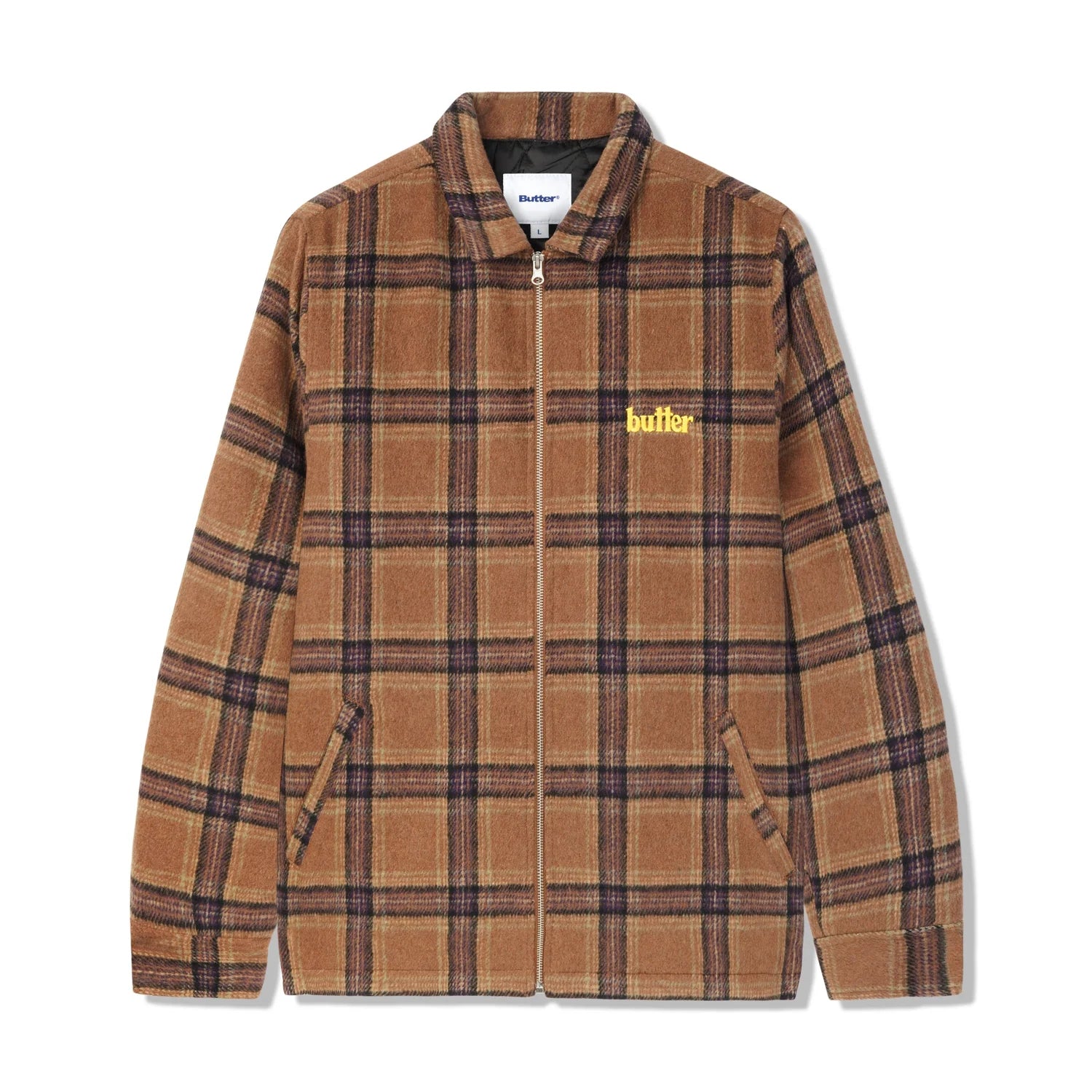 Butter Goods Plaid Flannel Insulated Overshirt 'Brown'
