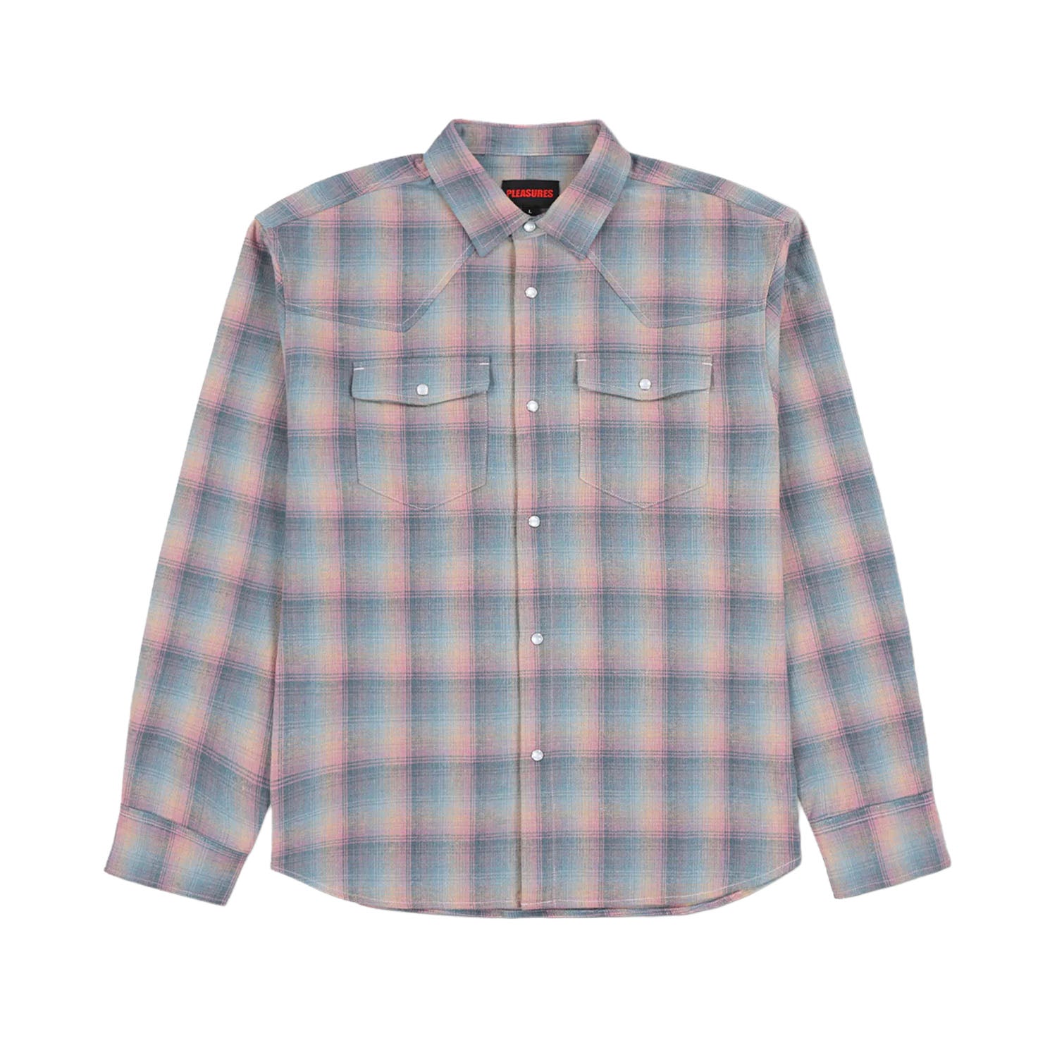 Pleasures Sender Western Button Up 'Pink/Multi'