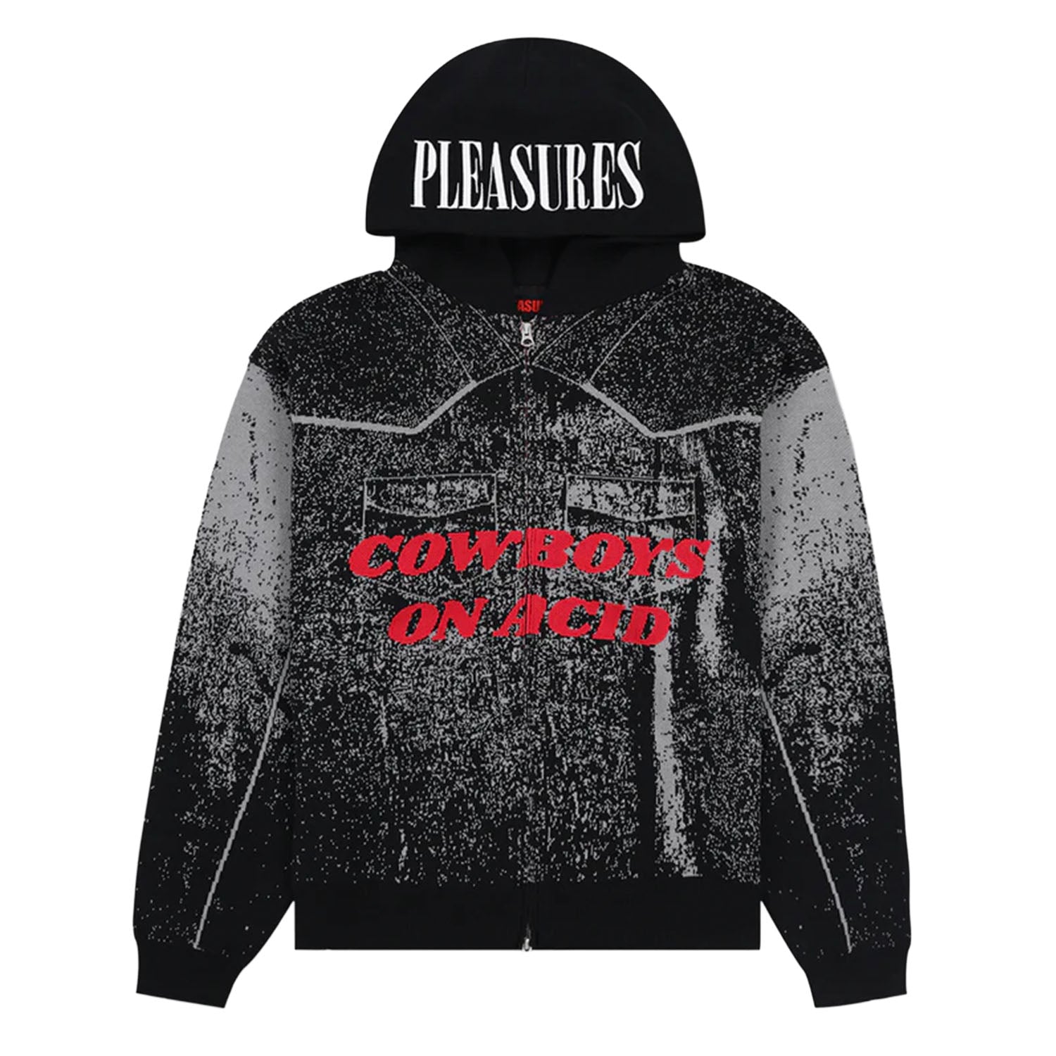 Pleasures Acid Cowboy Knitted Hoodie 'Black'