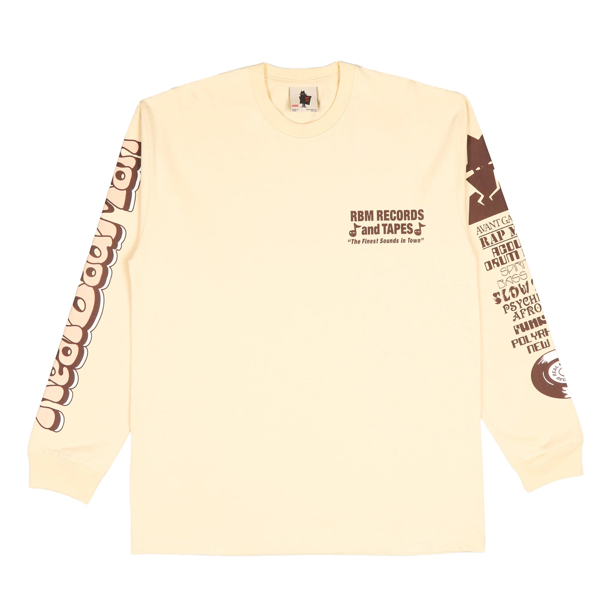 Real Bad Man Records And Tapes LS Tee 'Muted Yellow'