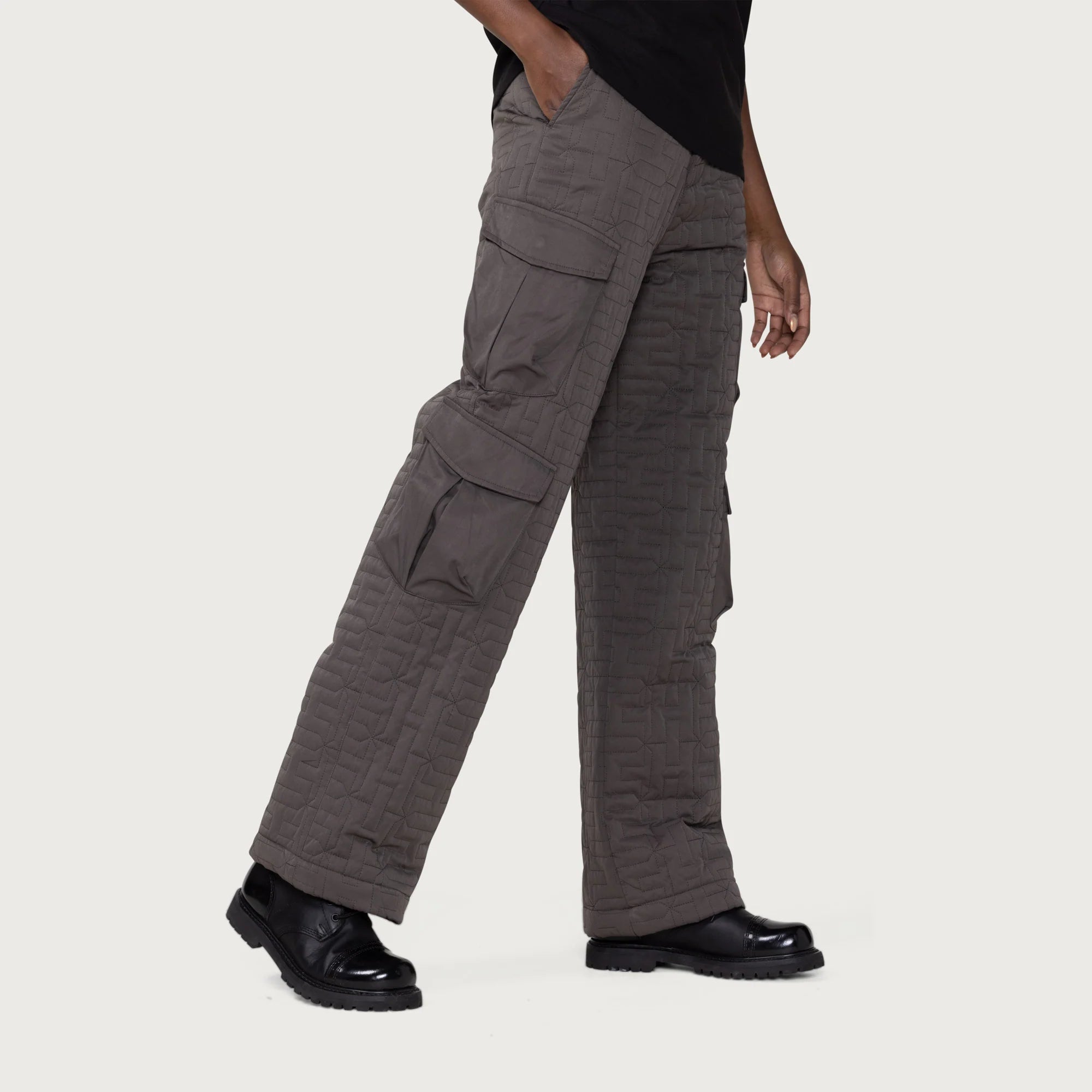 Womens Honor The Gift Quilted Cargo Pants 'Grey'