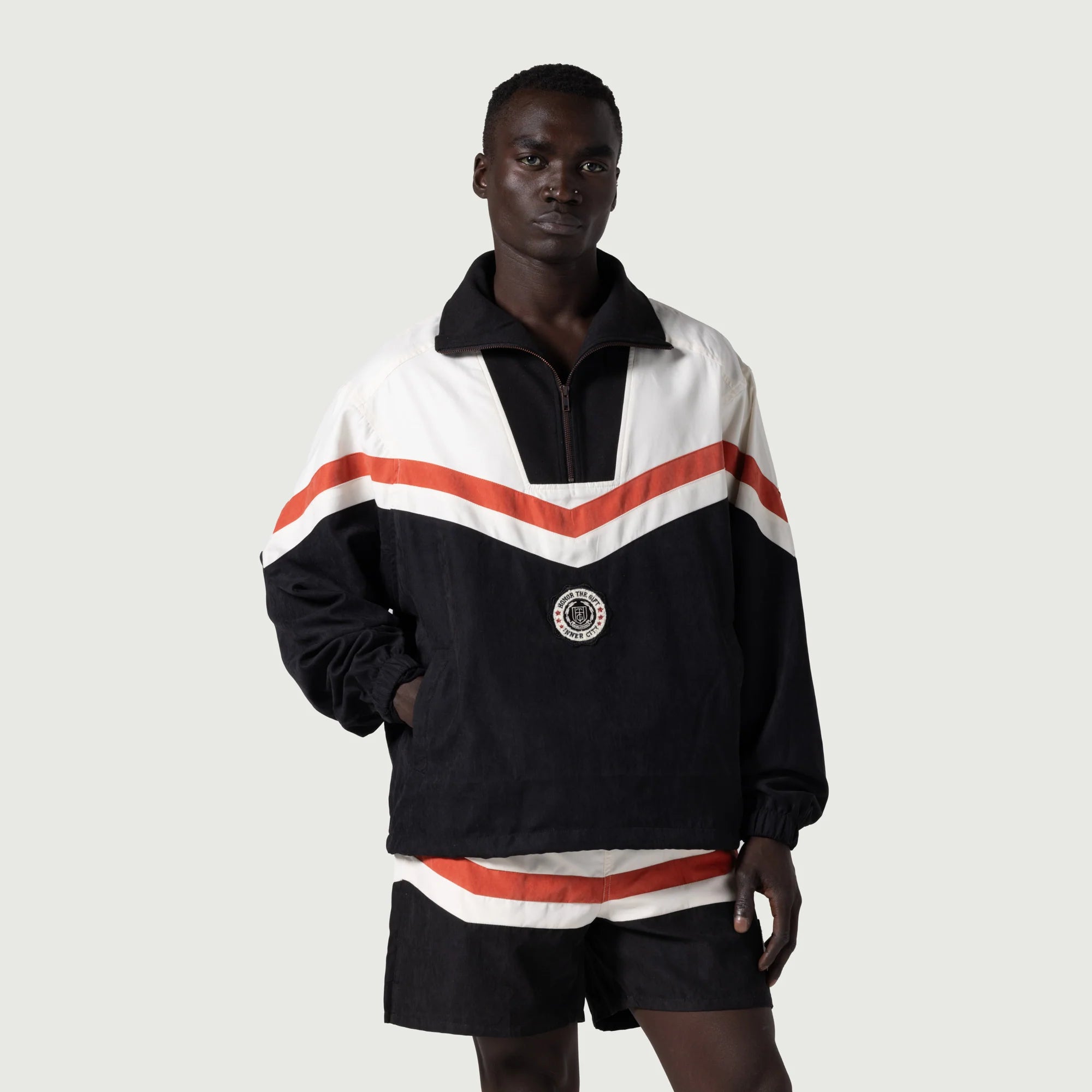 Honor The Gift Brushed Poly Track Anorak 'Black'
