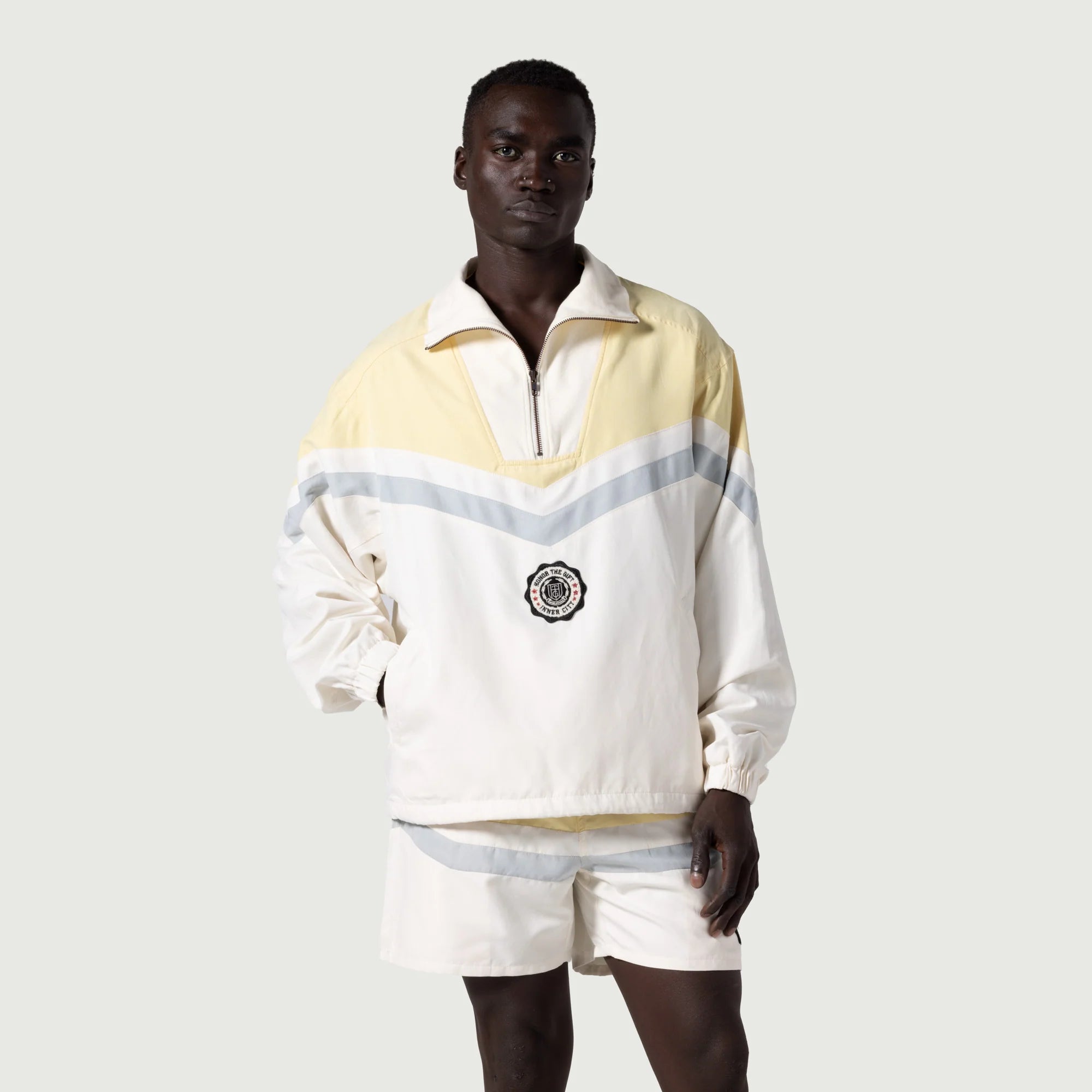 Honor The Gift Brushed Poly Track Anorak 'Bone'