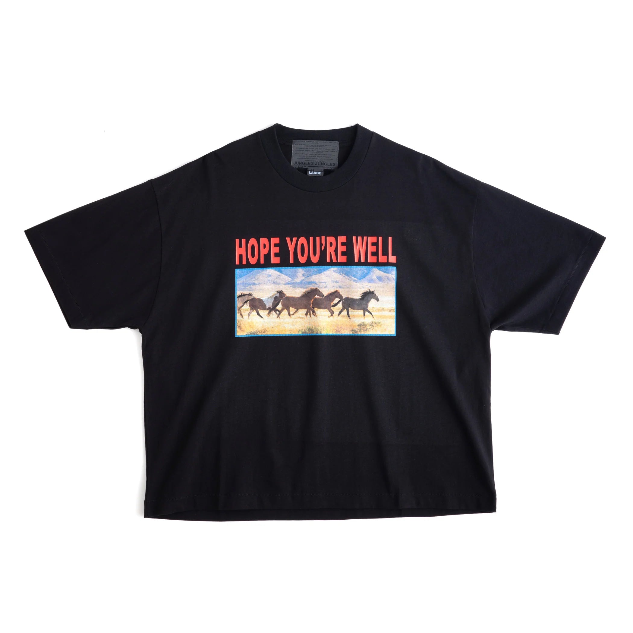 Jungles Jungles Horses Tee 'Black'