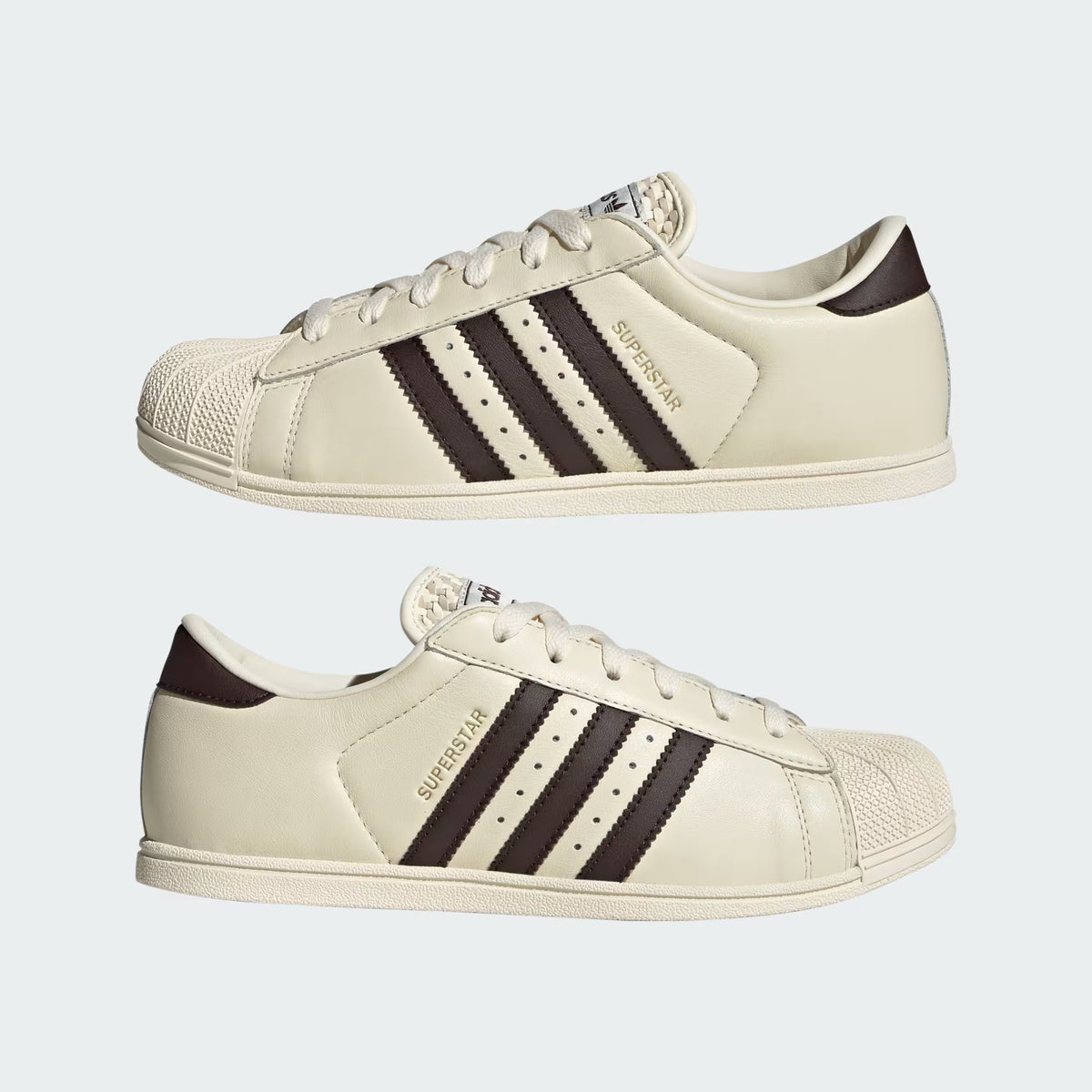 adidas Womens Superstar Lo Pro 'Cream White / Aurora Coffee / Gold Metallic'