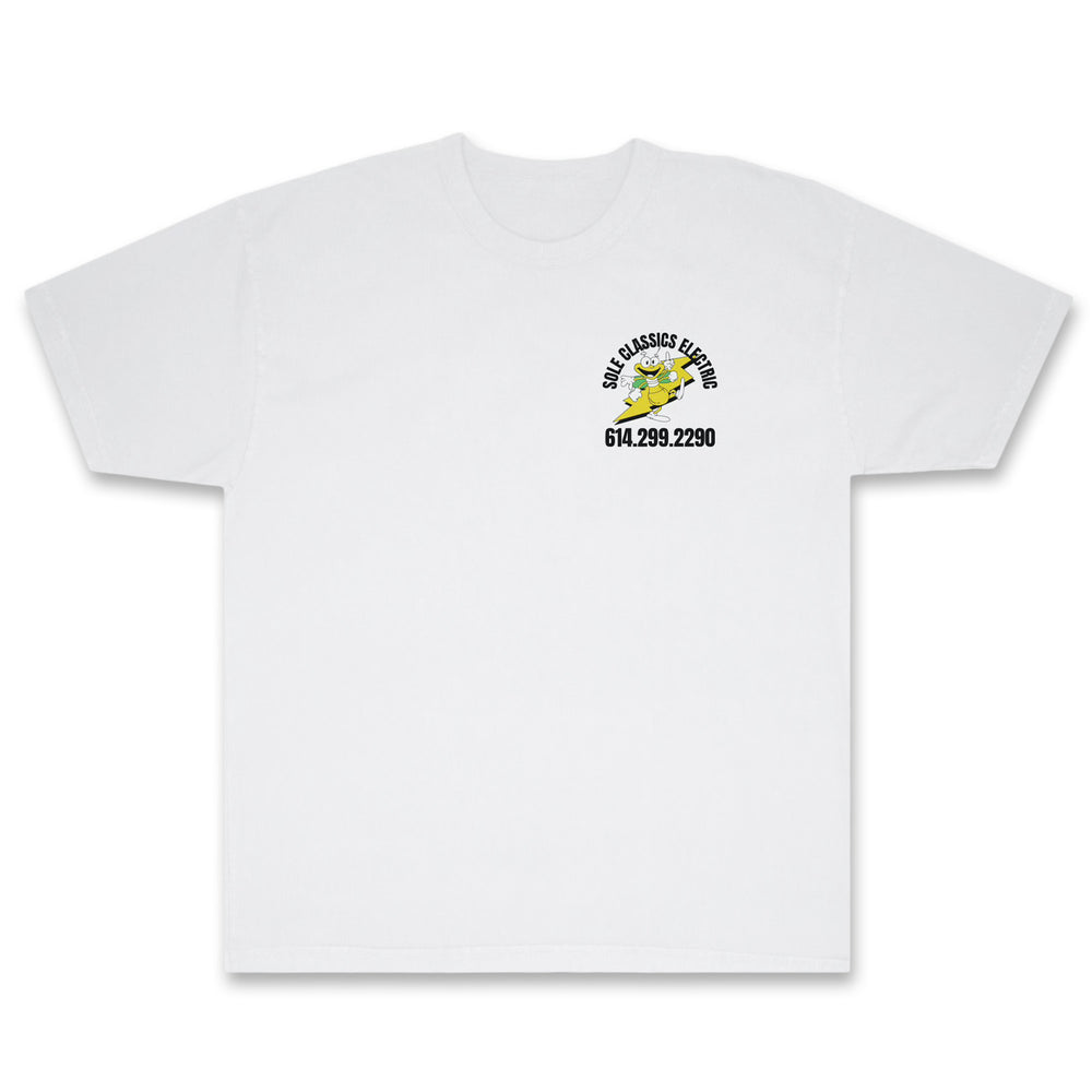 
                  
                    Load image into Gallery viewer, Sole Classics The Plug T-Shirt &amp;#39;White&amp;#39;
                  
                