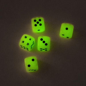 
                  
                    Load image into Gallery viewer, WKND Skateboard Glow in the Dark Dice
                  
                
