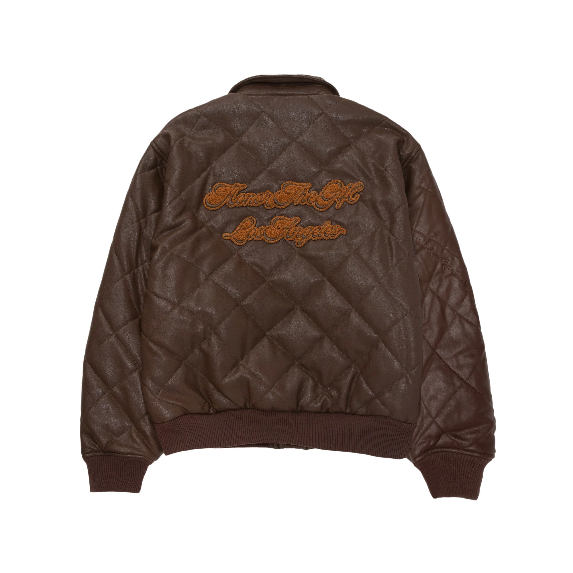 Womens Honor The Gift Quilted Bomber 'Brown'