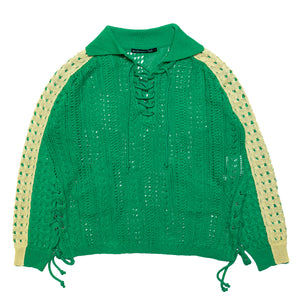 
                  
                    Load image into Gallery viewer, Andersson Bell Beozz Net Collar Sweater &amp;#39;Green&amp;#39;
                  
                