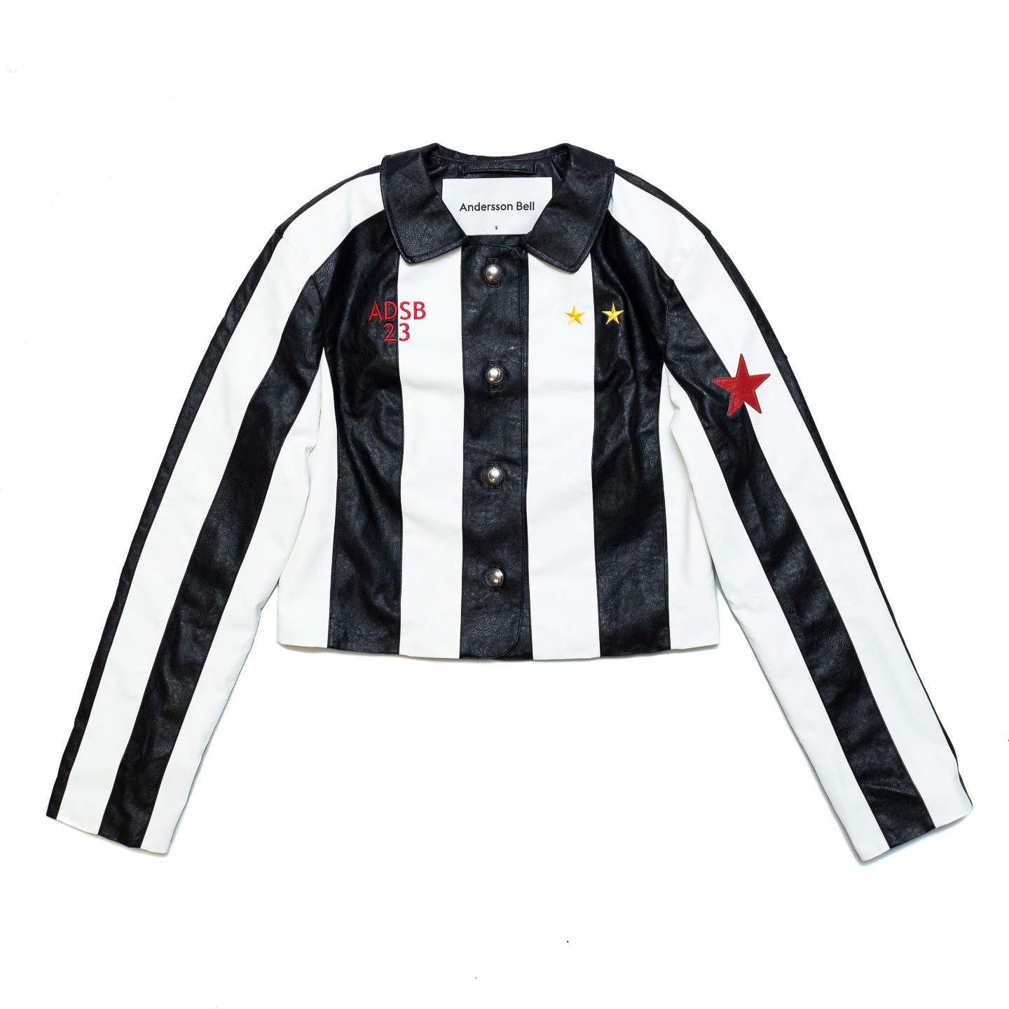 Womens Alessandro Stripe Faux Jacket 'Black/White'