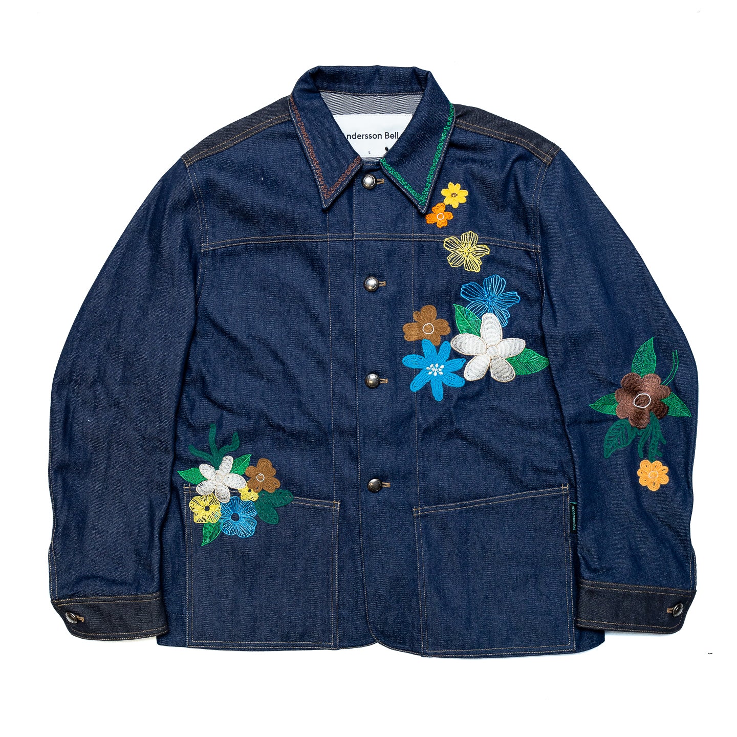 Andersson Bell Flower Embroidery Chore Jacket 'Indigo'
