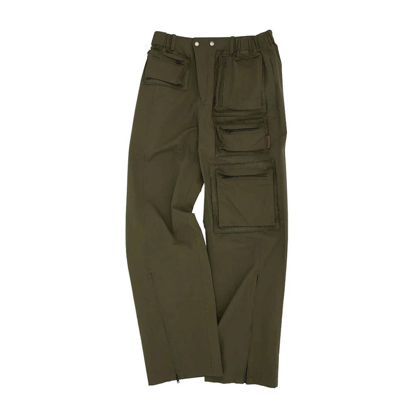 Andersson Bell Raw Edge Multi-Pocket Pants 'Khaki'