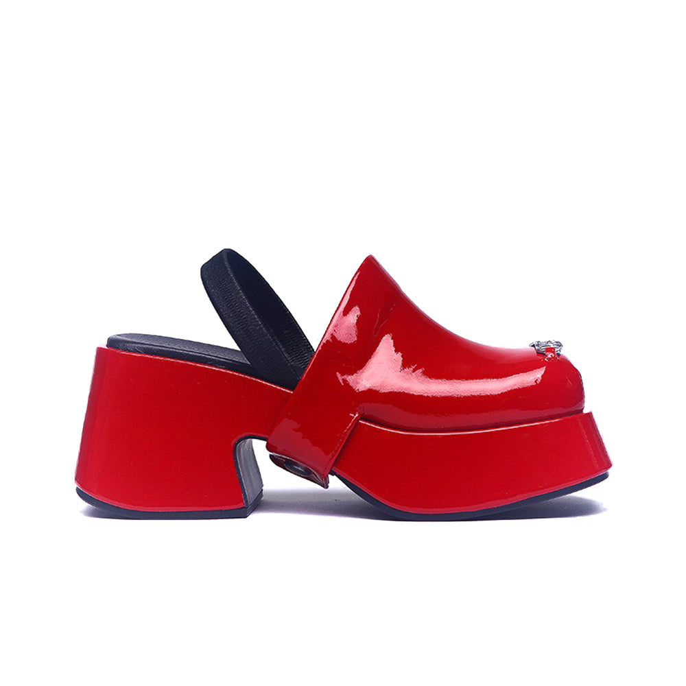 Womens Andersson Bell Lolanta Square Toe Loafer Sandal 'Red'