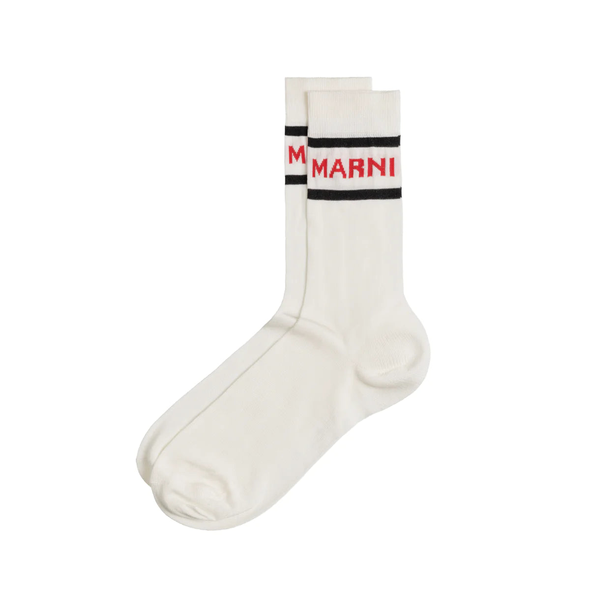 Marni Logo Socks 'Lilywhite'