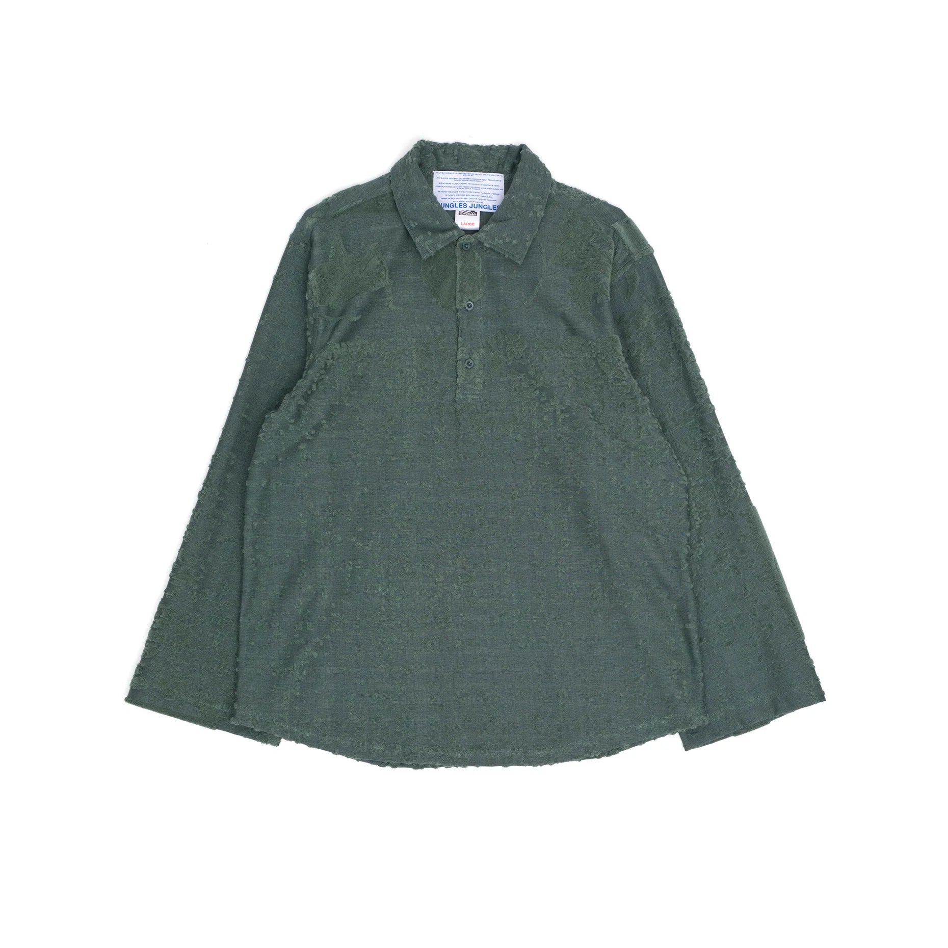 Jungles Jungles Symbols Terry Towelling Long Sleeve Button Up