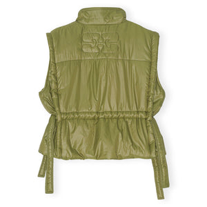 
                  
                    Load image into Gallery viewer, Ganni Shiny Quilt Vest &amp;#39;Spaghnum&amp;#39;
                  
                