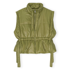 
                  
                    Load image into Gallery viewer, Ganni Shiny Quilt Vest &amp;#39;Spaghnum&amp;#39;
                  
                
