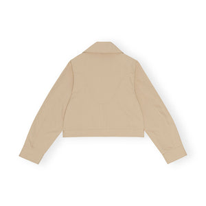 
                  
                    Load image into Gallery viewer, Ganni Heavy Twill Short Jacket &amp;#39;Khaki&amp;#39;
                  
                