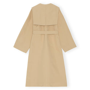 
                  
                    Load image into Gallery viewer, Ganni Heavy Twill Oversized Trench Coat &amp;#39;Khaki&amp;#39;
                  
                