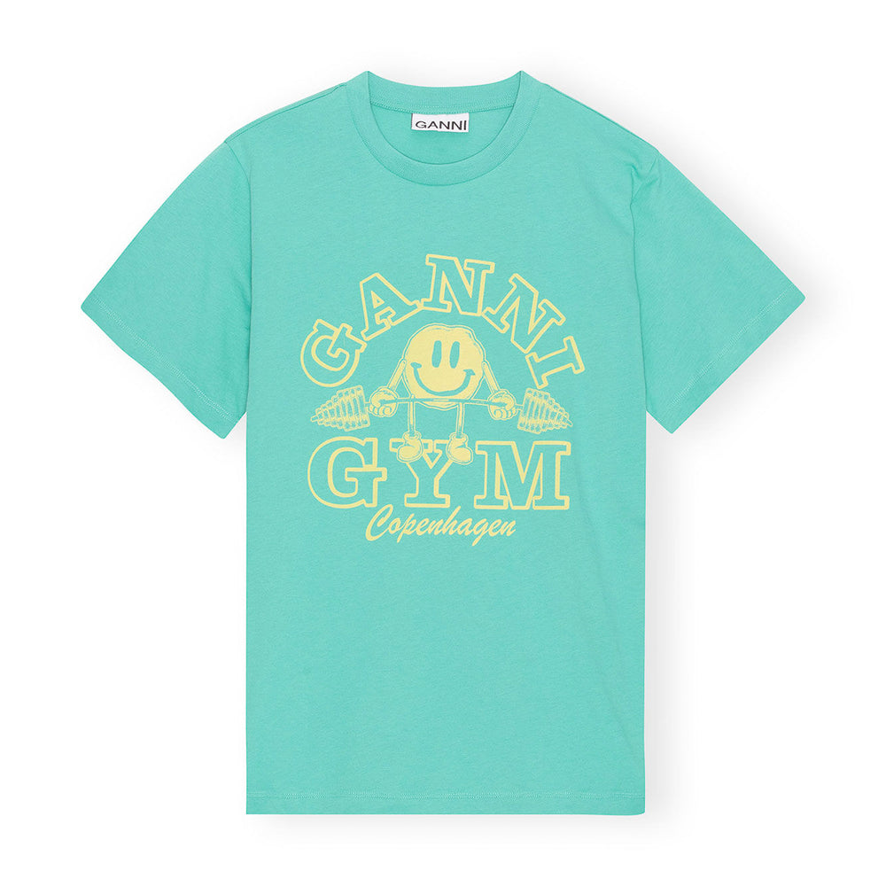 Ganni Basic Gym Relaxed T-Shirt 'Lagoon'