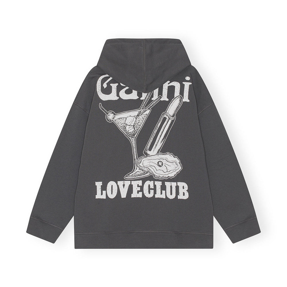 
                  
                    Load image into Gallery viewer, Ganni Isoli Oversized Loveclub Hoodie &amp;#39;Volcanic Ash&amp;#39;
                  
                