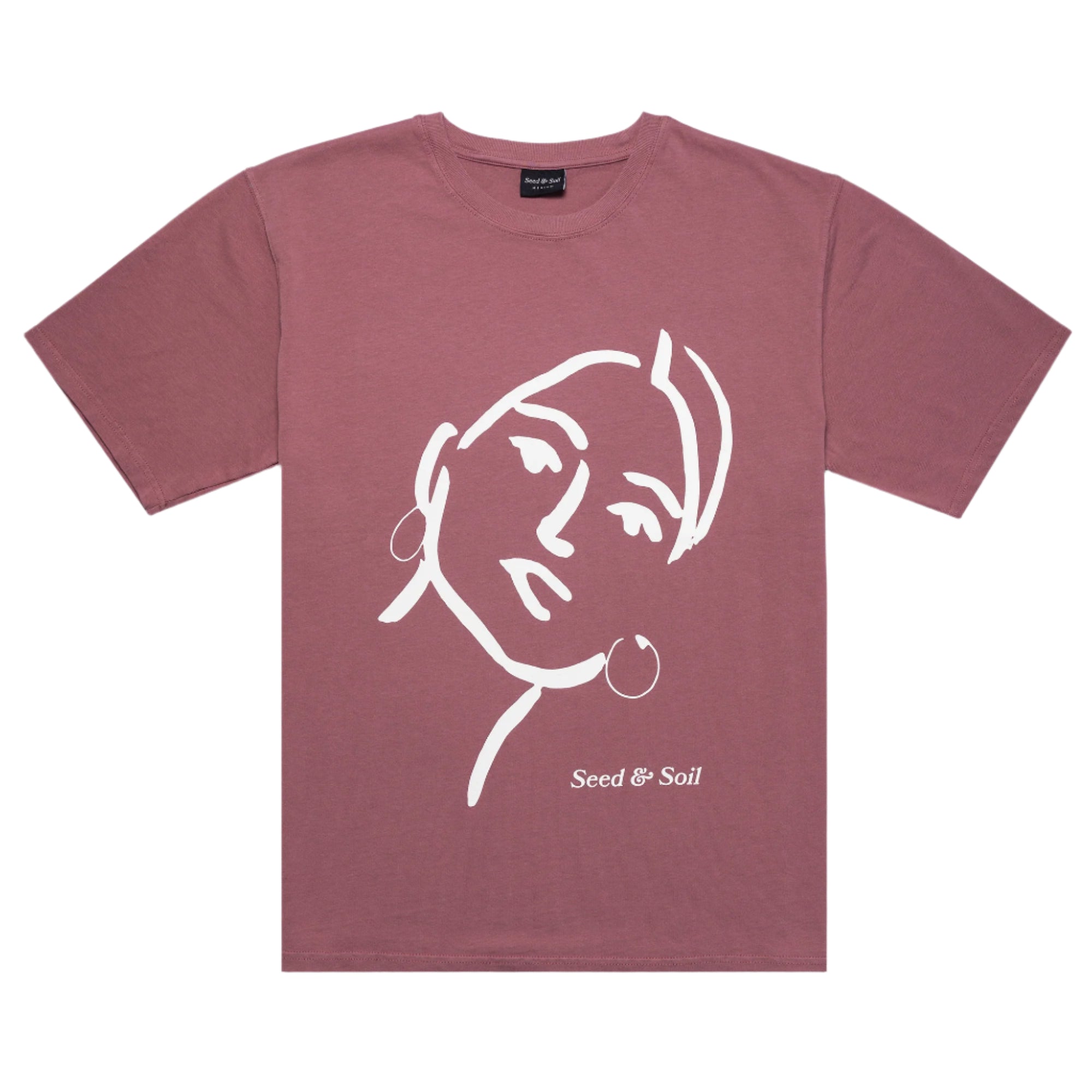 Seed & Soil Faces Tee 'Mauve'