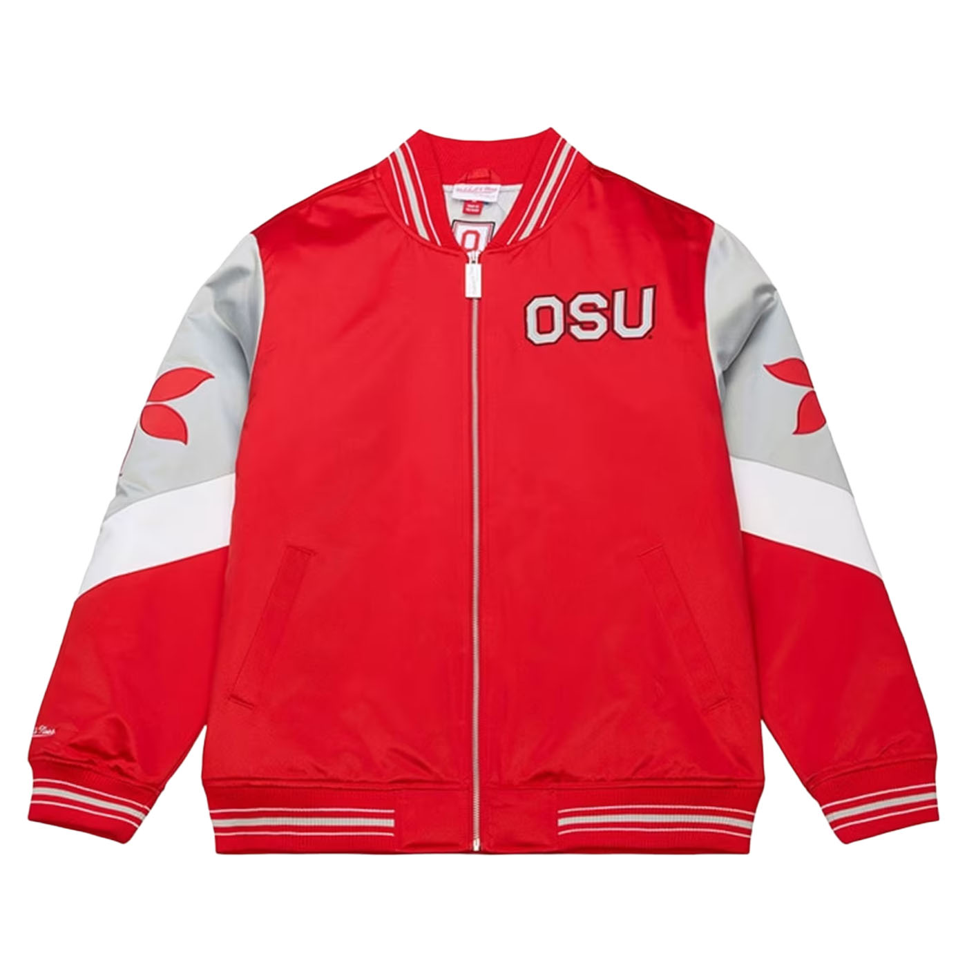 Mitchell & Ness NCAA Throw It Back Heavyweight Satin Jacket 'Red'