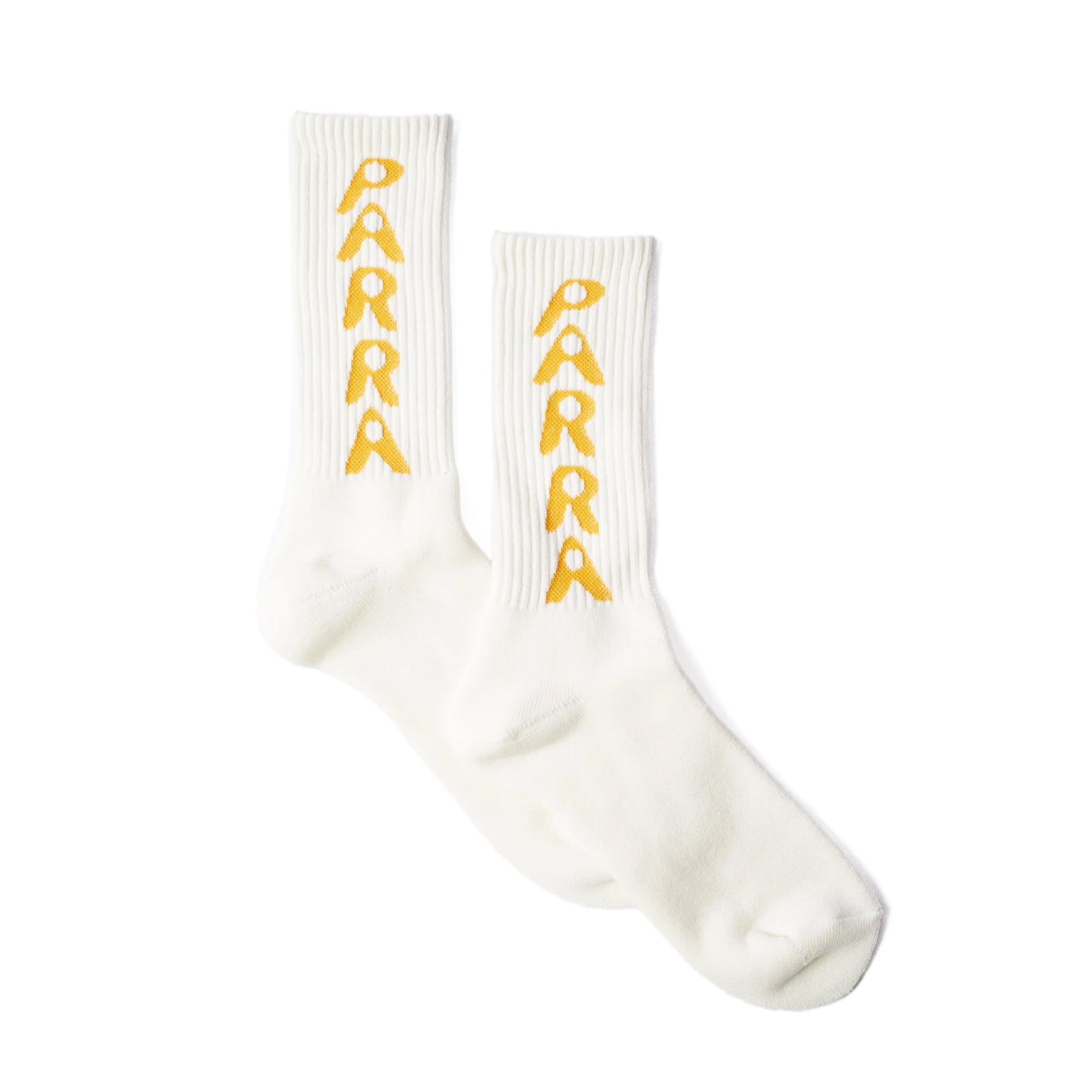 By Parra Hole Logo Crew Socks 'White'