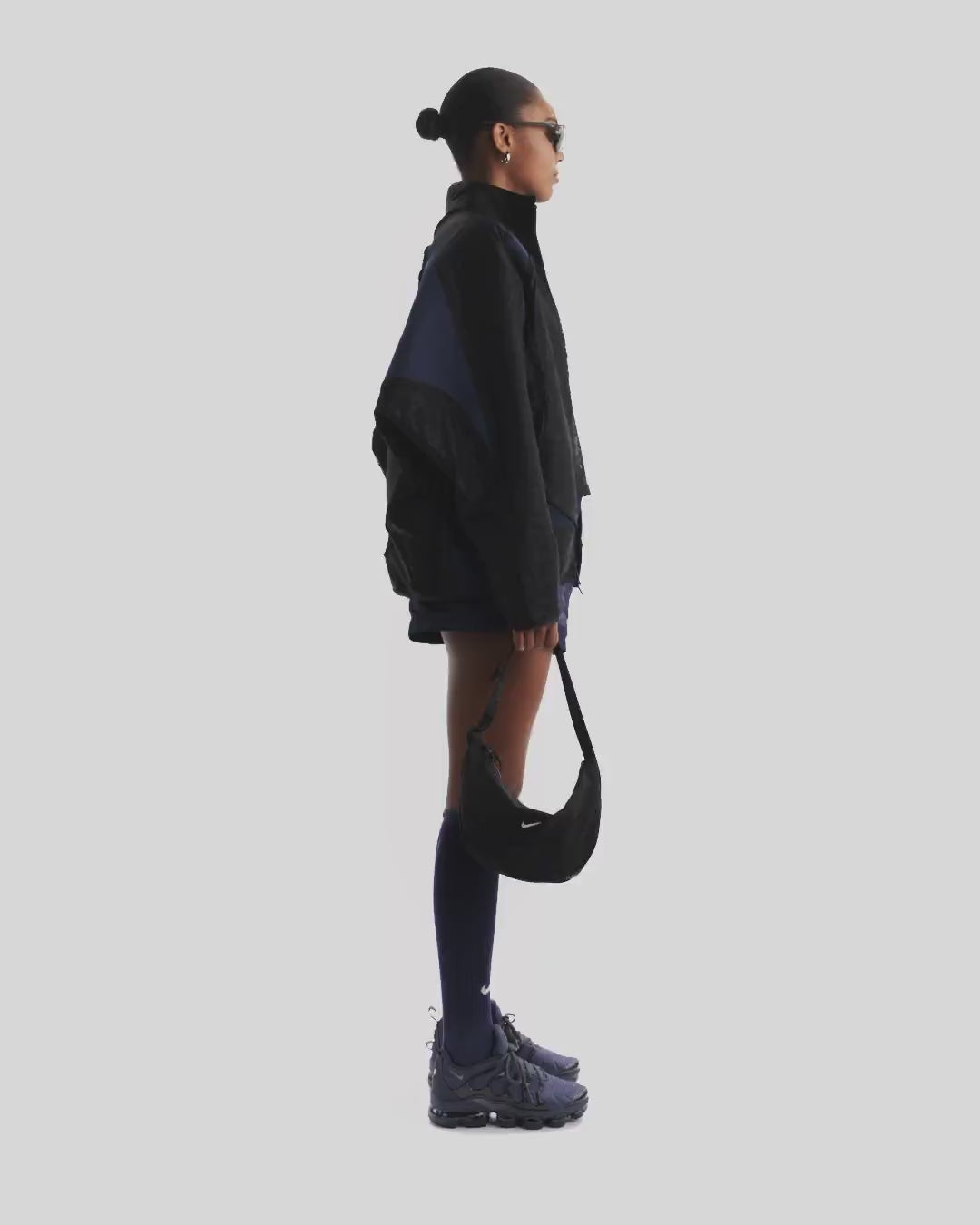 Womens Nike Oversized Lace Track Jacket 'Black'