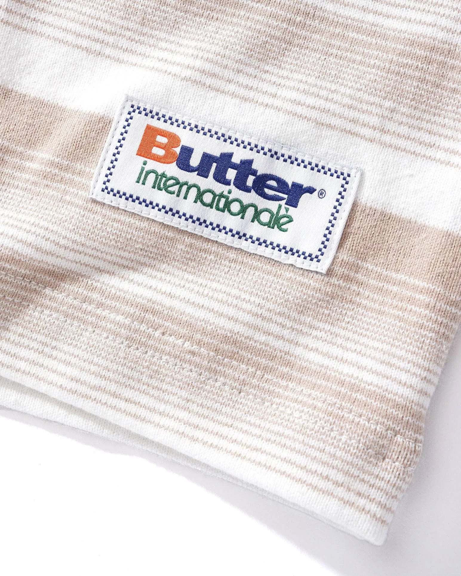 Butter Goods Internationale Striped T-Shirt 'White'