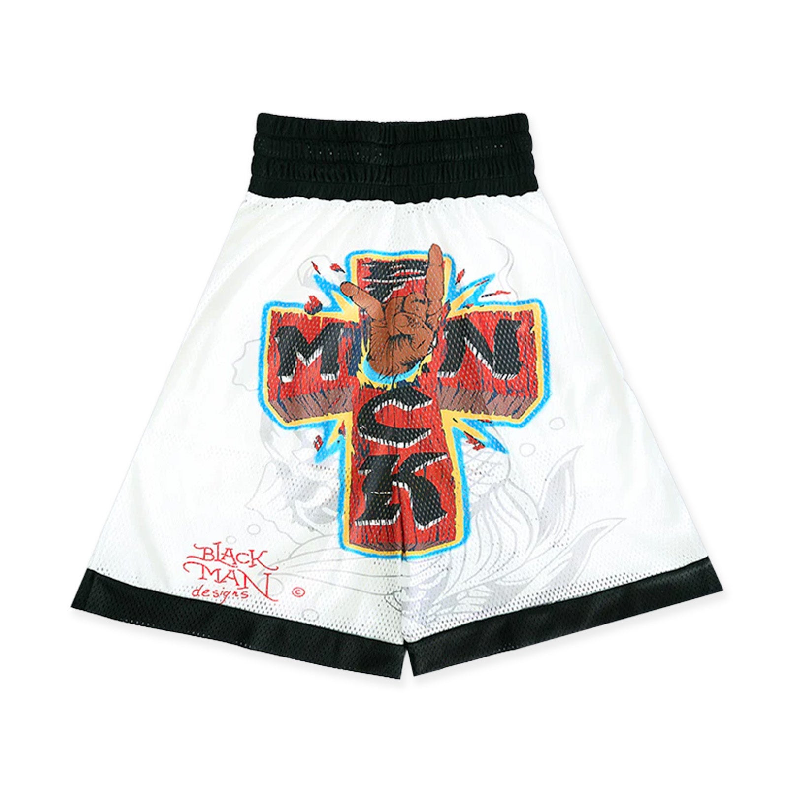 Black Angels In Flight Pangea Where Is Africa Boxing Shorts 'White'