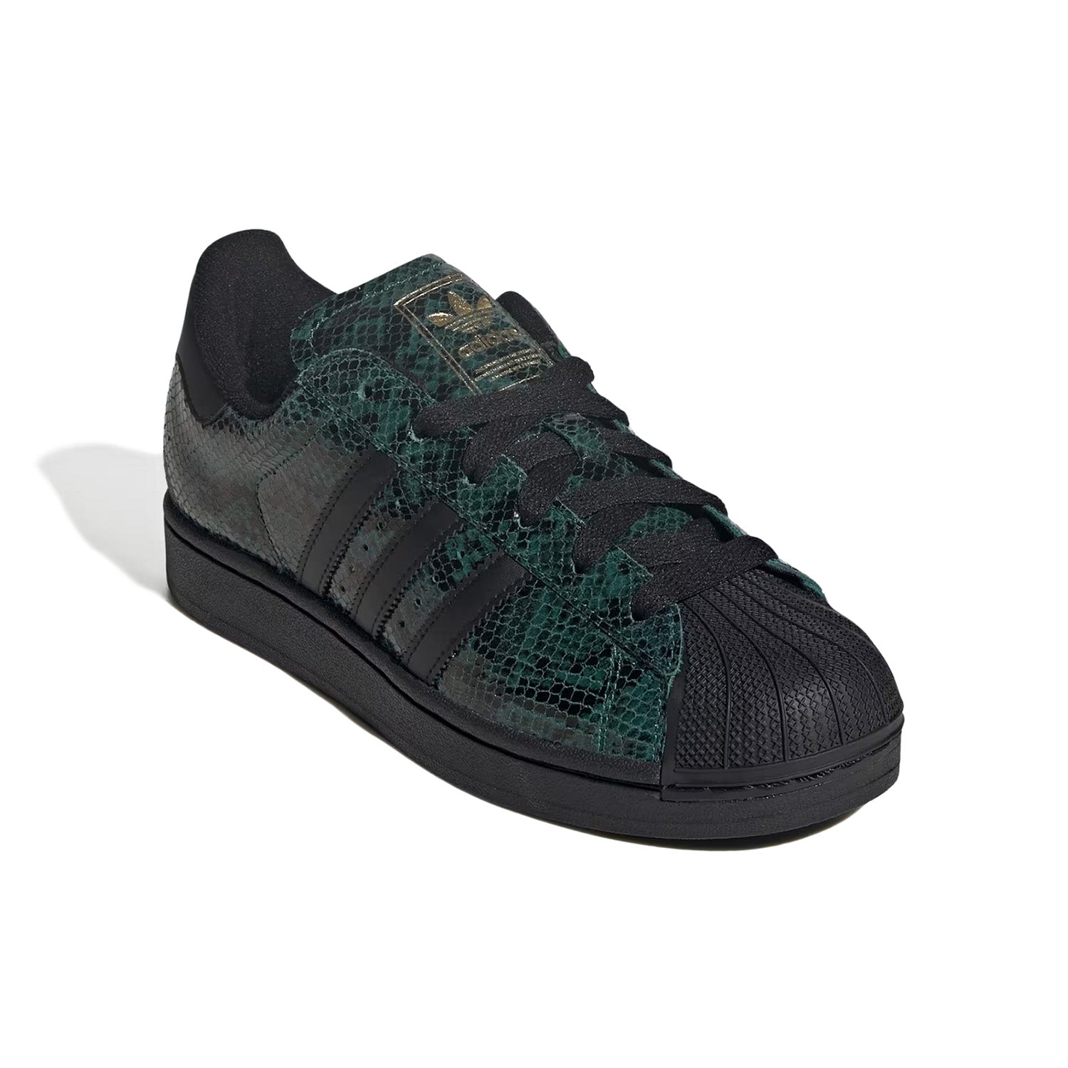 Womens adidas Superstar II 'Snakeskin Green / Core Black'