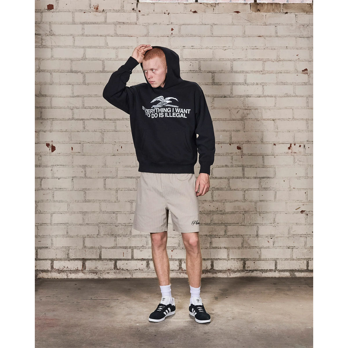Pleasures Illegal Hoodie 'Black'