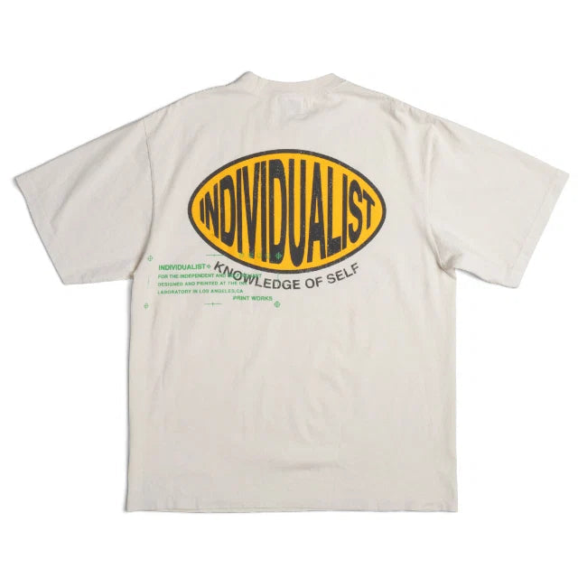 Indvlst Lab Oval Patch SS Tee 'Antique White'