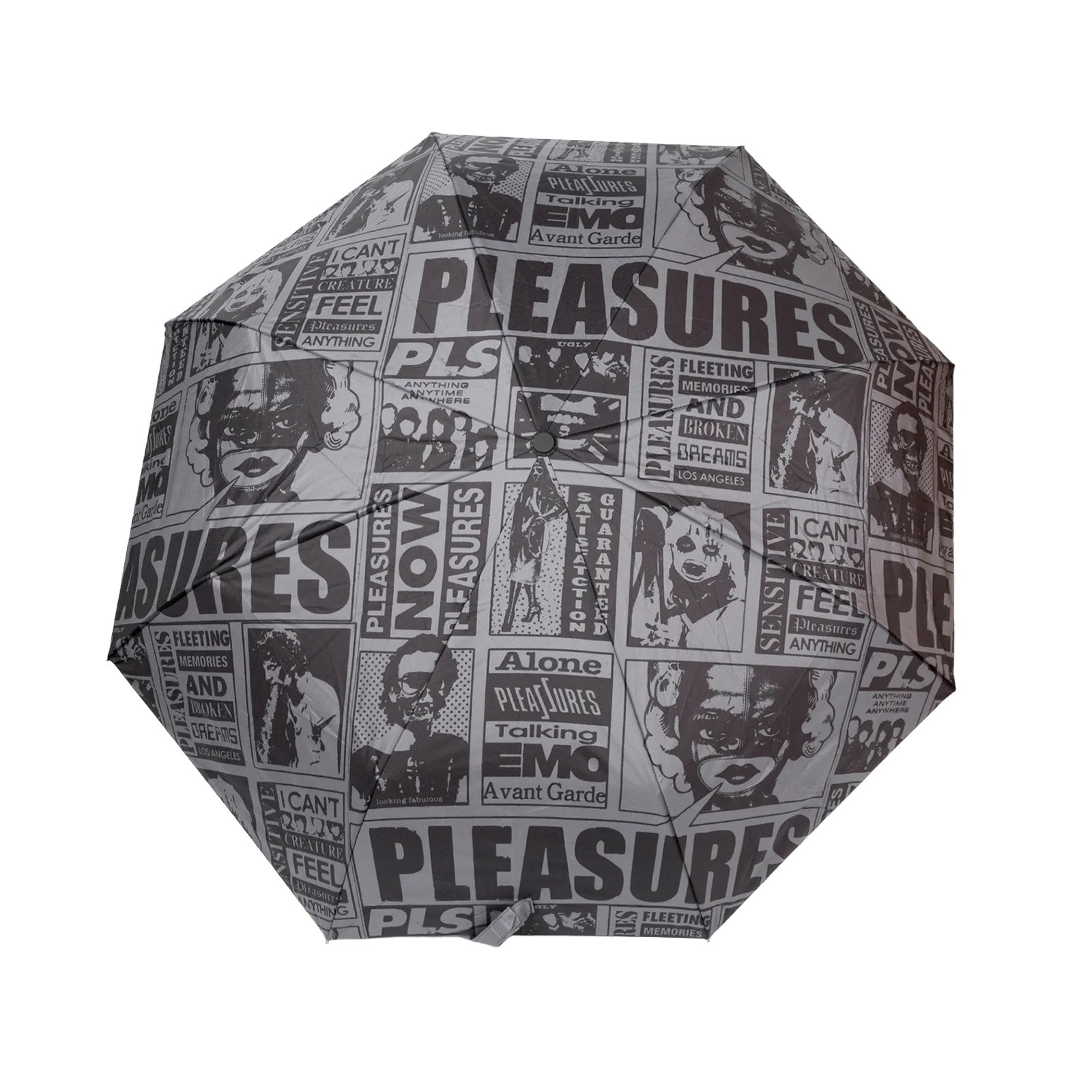 Pleasures Newsprint Umbrella 'Black'
