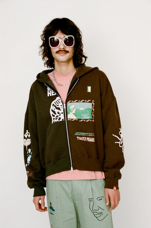 
                  
                    Load image into Gallery viewer, Jungles JUNGLES Spiritual Healing Hoodie &amp;#39;Black/Brown&amp;#39;
                  
                
