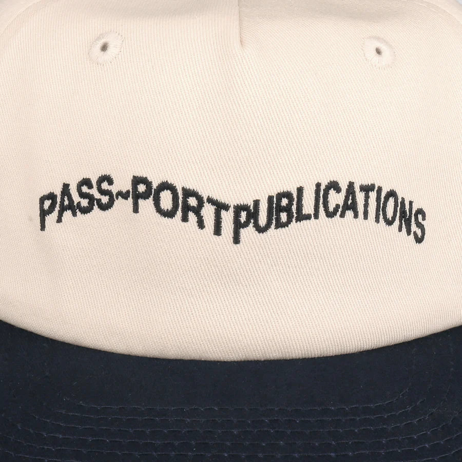 Passport Publish 5 Panel Hat 'White/Navy'
