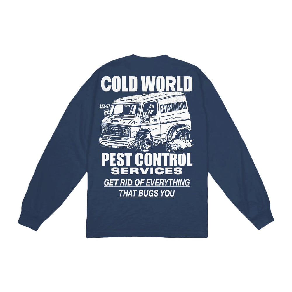 
                  
                    Load image into Gallery viewer, Cold World Frozen Goods Pest Control Long Sleeve &amp;#39;Navy&amp;#39;
                  
                