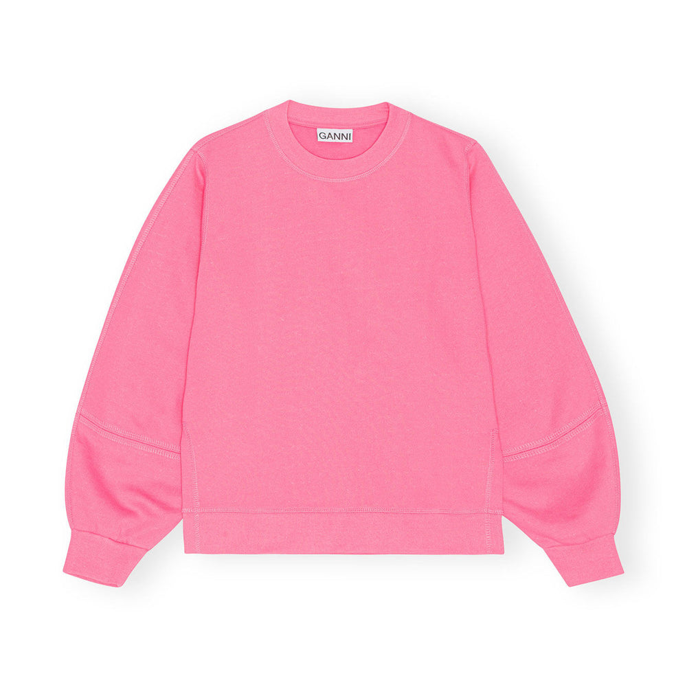 Ganni Software Isoli Puff Sleeve Sweatshirt 'Sugar Plum'