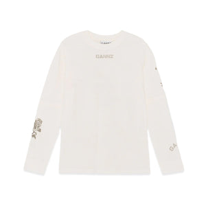 
                  
                    Load image into Gallery viewer, Ganni Light Jersey Layered Long Sleeve T-Shirt &amp;#39;Vanilla Ice&amp;#39;
                  
                